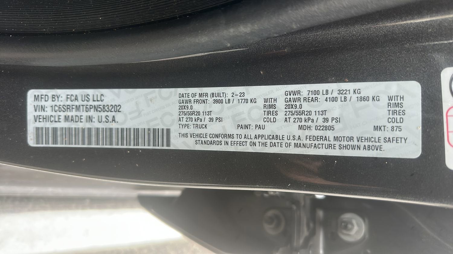 2023 RAM 1500 Big Horn Crew Cab 4x4 6'4" Box