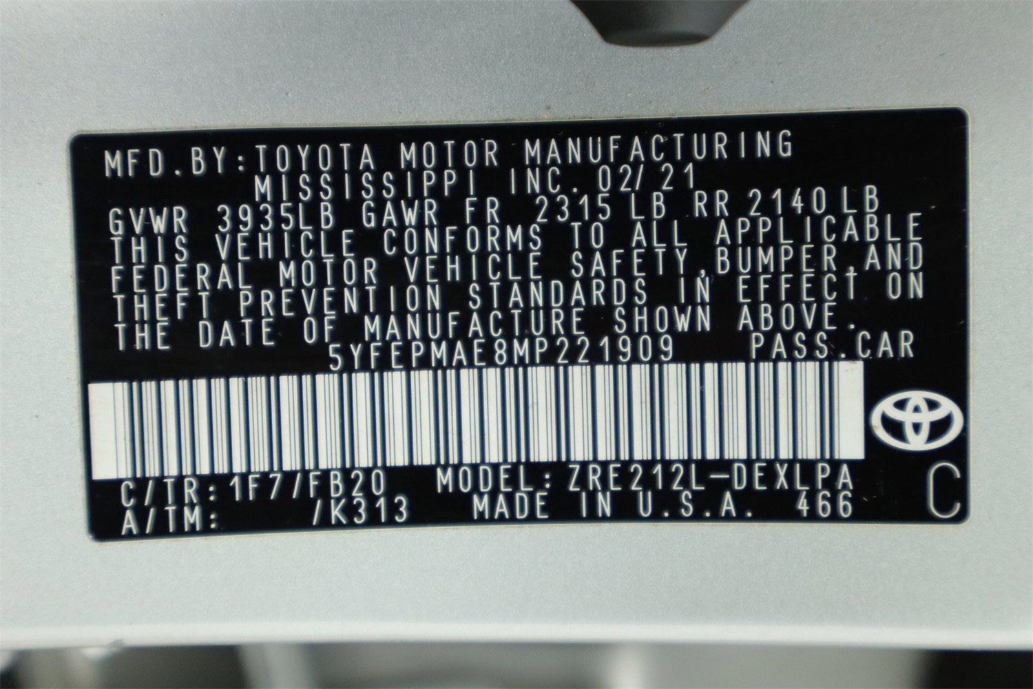 2021 Toyota Corolla LE